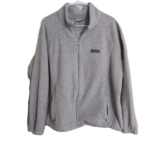 Columbia Jackets & Blazers - Columbia Benton Springs Full Zip Fleece Jacket in Light Gray - Women's Size 3X